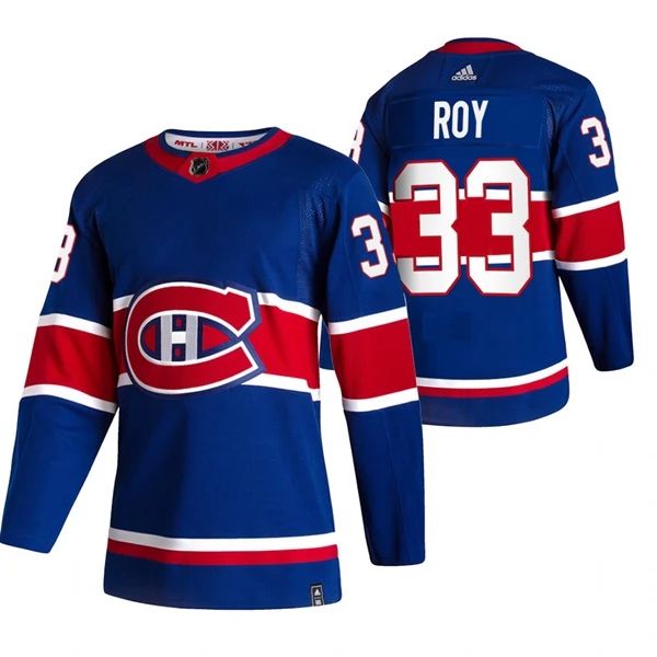 Montreal Canadiens Trikot Patrick Roy 33 2022 Reverse Retro Blau Authentic